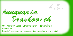 annamaria draskovich business card